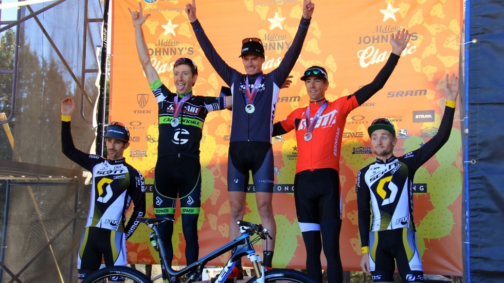 Jeremiah Bishop (SHO-AIR/CANNONDALE Team) Enjoys the Podium